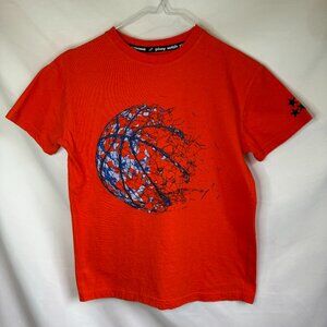 Upward Play With Purpose Orange Geometric Basketball Tee Boys YM